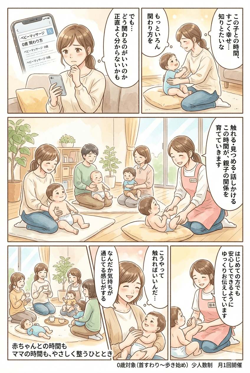 ベビーマッサージ漫画